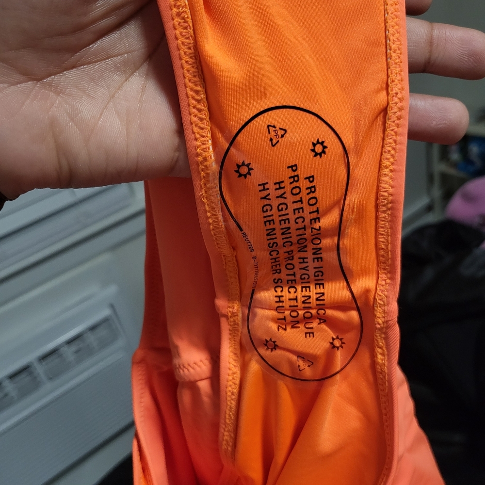 NWOT Fashion Nova Orange Swimsuit L - Picture 7 of 7